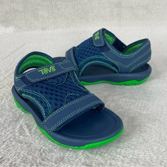 Teva Psyclone Toddler Boys Sport Sandals Size 10 Blue Green Water Shoes NEW - Picture 3 of 10